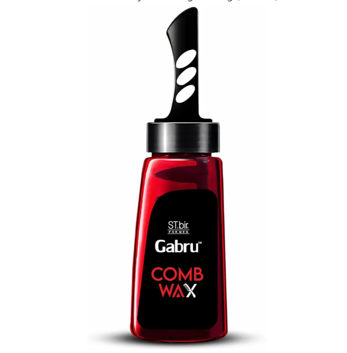 Gabru Comb Wax for Men | Strong Hold Hair Styling Wax with Built-in Comb | No Stickiness | Long Lasting Shine