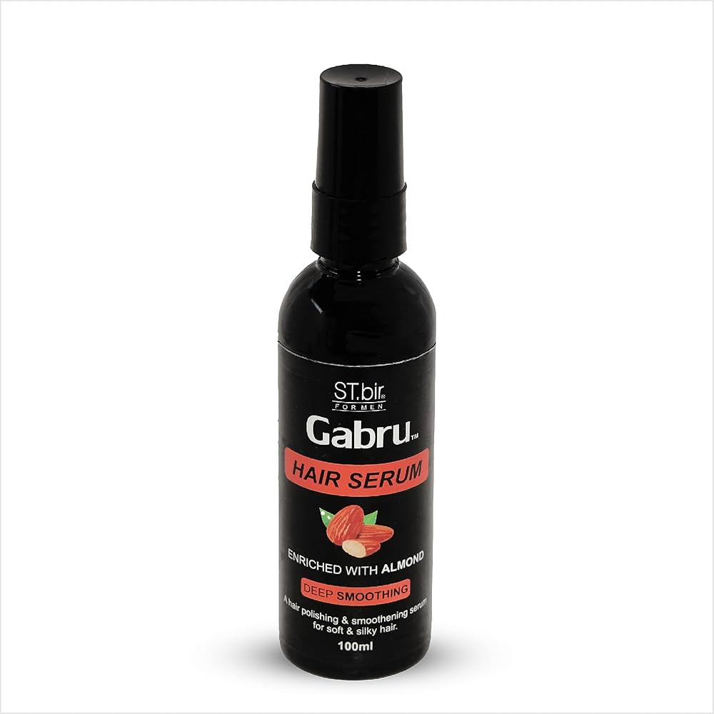Gabru Hair Serum for Men | Almond Infused | Smooth & Shiny Finish | 100ml