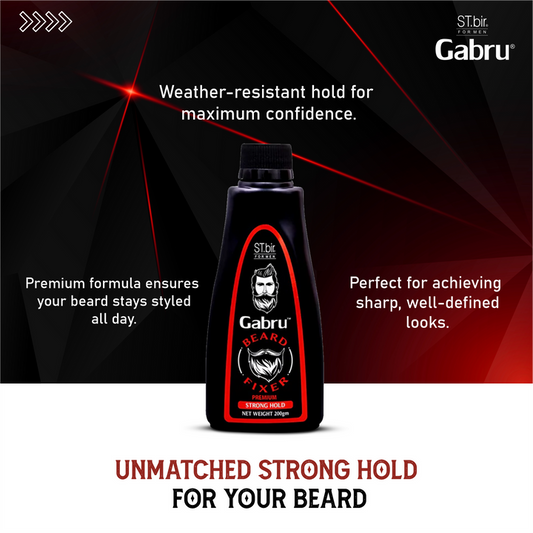Gabru™ Beard Fixer Lotion – Strong Hold Beard Setter | Tames & Styles Beard Instantly | 200ml