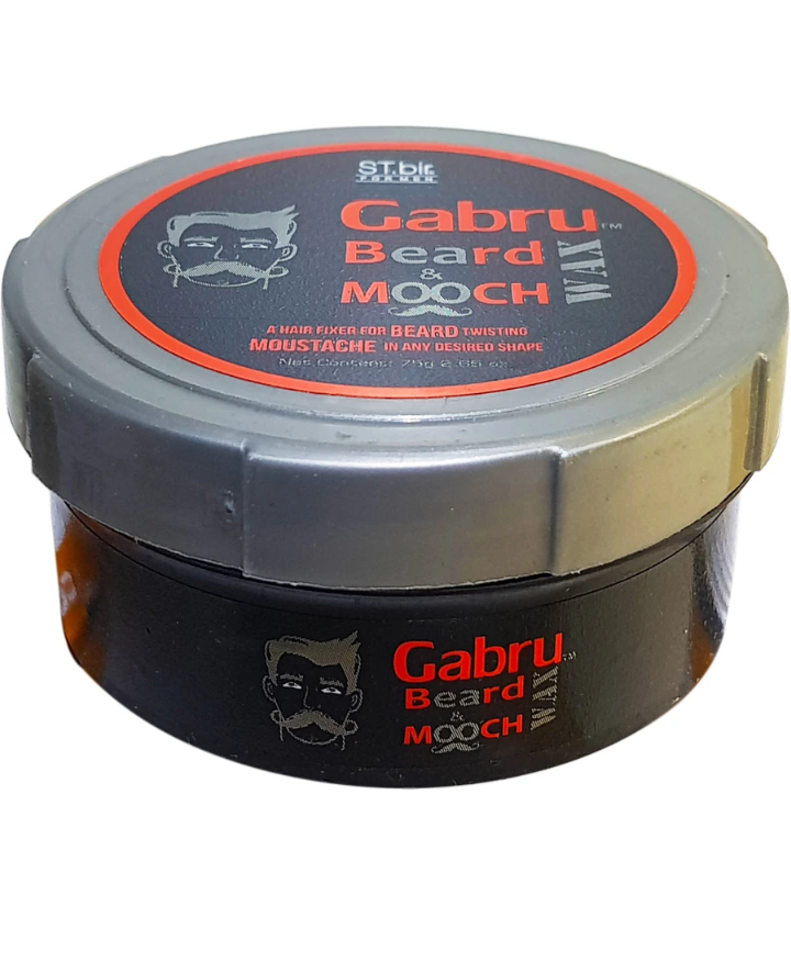 Gabru™ Beard & Mooch Wax – Ultimate Hold for Moustache Twisting & Beard Styling | 75g